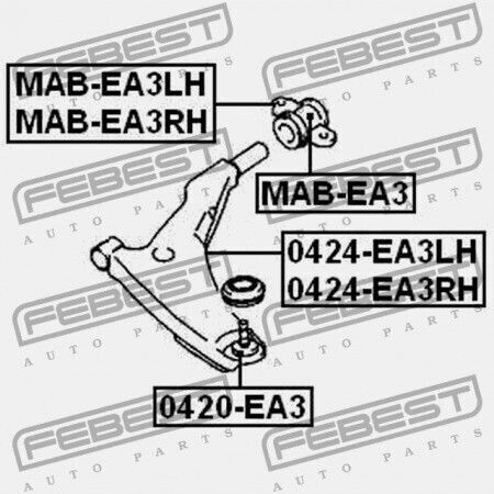 Преден Лост За Управление Заден Пръстен Hydr Mitsubishi Galant Ea3 8a 1998.02-2003.07 Mmna Mmna Mr554381
