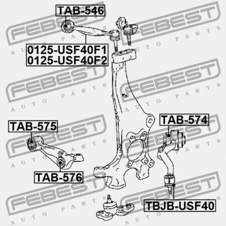Unterer Frontarm Steuerung Hinterer Dichtung Lexus Ls460/460l Usf4 2006.08-2012.09 Eu 48620-50081