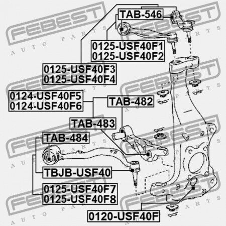 Inel Frontal Superior Braț Control Lexus Ls460/460l Usf4 2006.08-2012.09 Eu 48610-59125