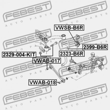 Купе за Задна Щанга Audi A3 S3 Sportb Lim Qu 2004-2013 Rdw 1k0501529j