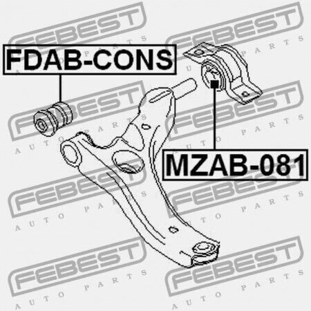 Inel Frontal Braț De Control Partea Frontală A Mașinii Ford Tranzit Connect Tc7 2002-2013 Eu 4366976