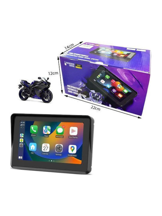 Οθόνη Μοτοσυκλέτας Αδιάβροχη Αφής 5″ M550 – Motorcycle Audio-visual System 081203