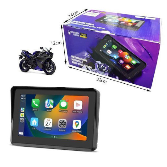 Ecran Pentru Motocicletă Impermeabil Tactil 5″ M550 – Sistem Audio-Vizual Pentru Motocicletă 081203