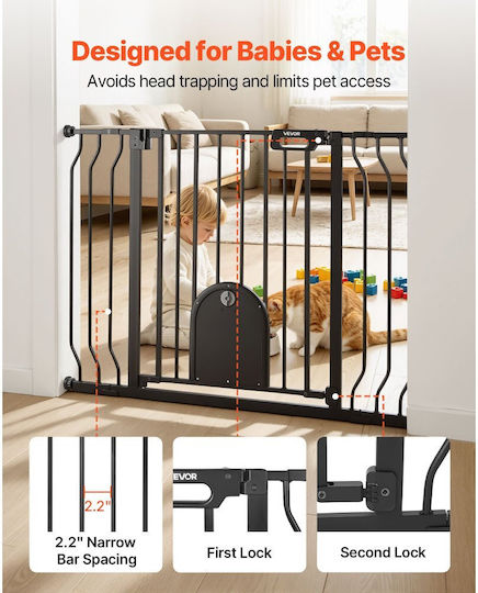 Vevor Metal Security Door in Black Colour 75cm