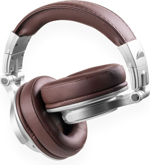 Vonyx HDX120WSN Ασύρματα / Ενσύρματα Over Ear Ακουστικά με 75 ώρες Λειτουργίας Ασημί