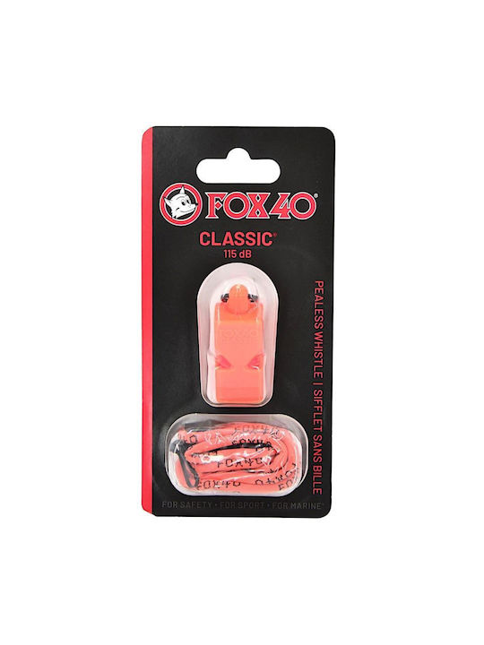Fox 40 Classic Orange Whistle String Orange
