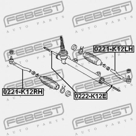 Steering Rod Nissan Micra K12e 2002.11-2010.07 El 48001-bc45a