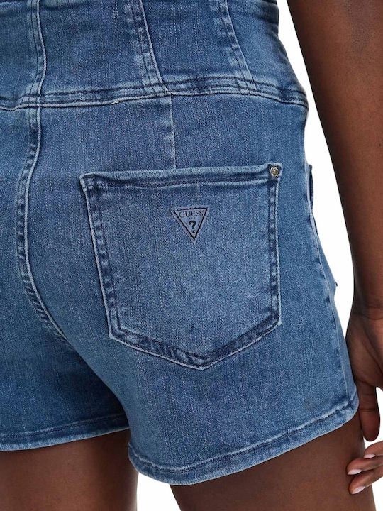 Women's Denim One-piece Shorts Blue