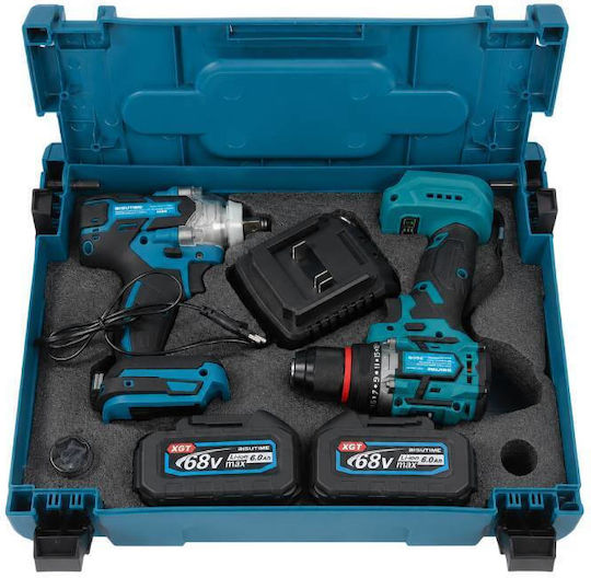 013243 Drill Driver & Impact Driver Set with 2 Batteries and Case