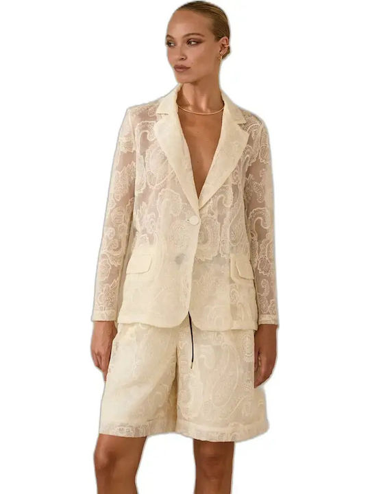 Souvenir Women's Beige Blazer