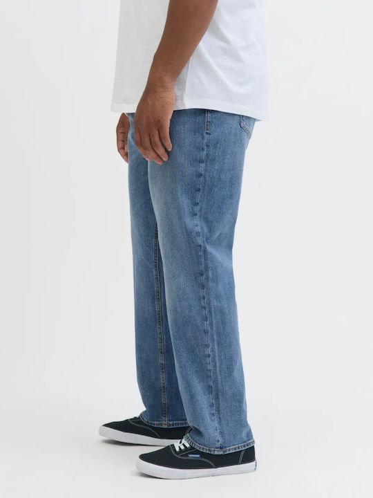 Plus Plus Men's Jeans Pants Elastic Light Blue