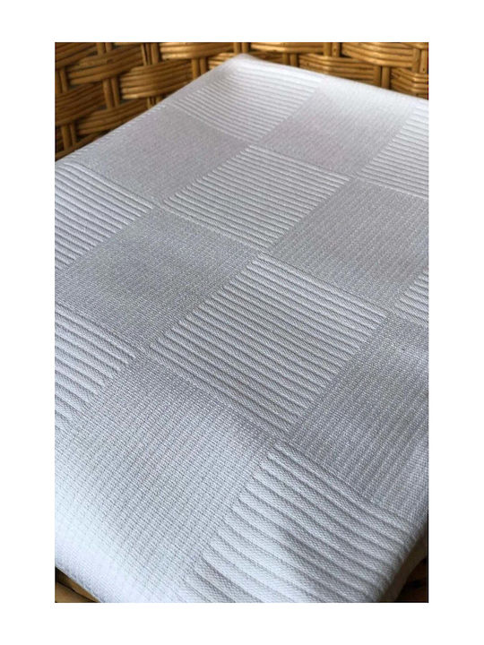 SteweHome Pique Single Blanket 160x230cm White
