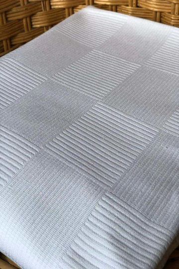 SteweHome Κουβέρτα Πικέ Μονή 160x230εκ. Λευκή