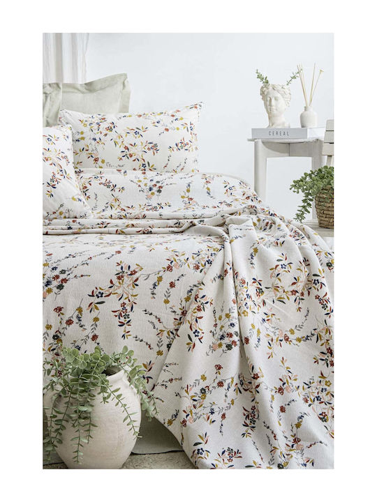 SteweHome Κουβέρτα Πικέ Μονή 160x230εκ. Λευκή