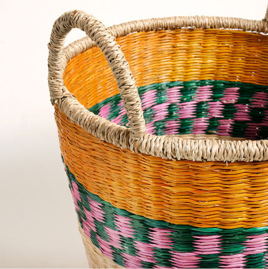 SteweHome Decorative Wicker Basket Multicolour 33x35cm