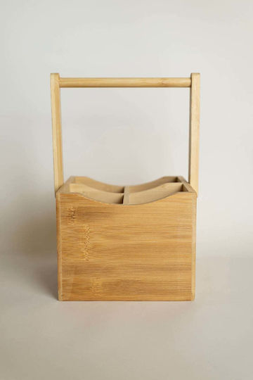 SteweHome Set of Beige Bamboo Decorative Baskets 4 Pieces