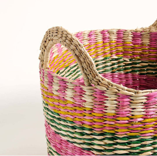 SteweHome Decorative Wicker Multicolour Basket 31x29cm