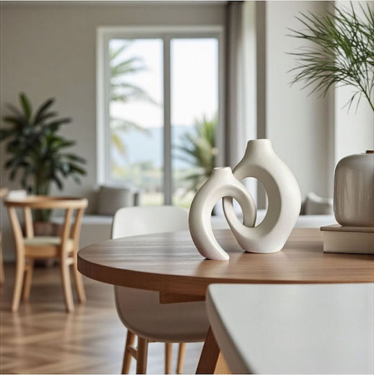 SteweHome Σετ Διακοσμητικα Βάζα Κεραμικά Πολύχρωμα 14.5x11xΥ18.5cm