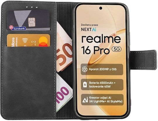 Lime Essential Husă Realme 16 Pro 5g 6.78in Magnet Book Stand Clip Gri