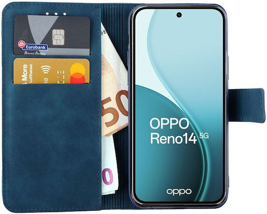 Lime Essential Θηκη Oppo Reno14 Pro 5g 6.83in Magnet Book Stand Clip Dark Blue