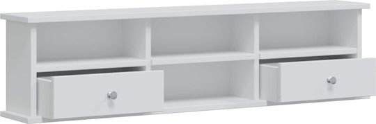 Floor-standing Makeup Dressing Table from Solid Wood White with Mirror 100x50x103.5cm