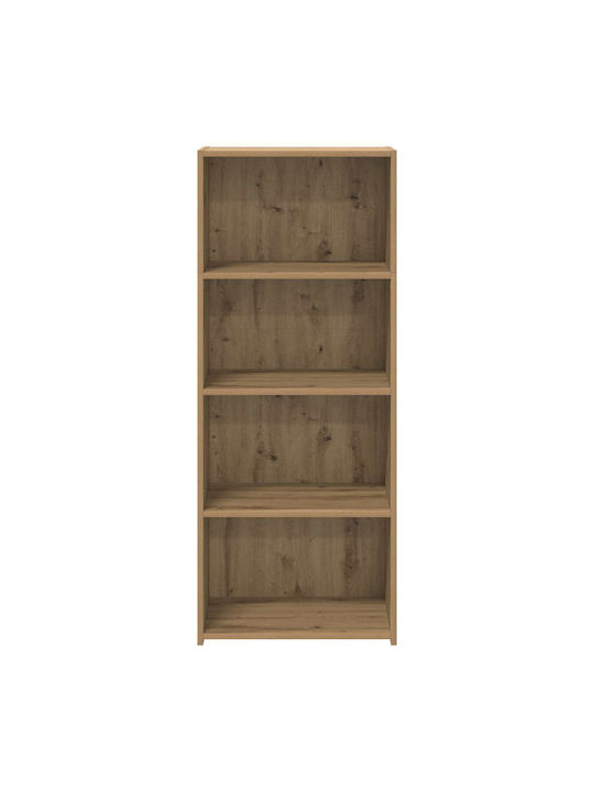 Floor Living Room Display Cabinet Made of Wood with Windowed Brown 50x41x124cm
