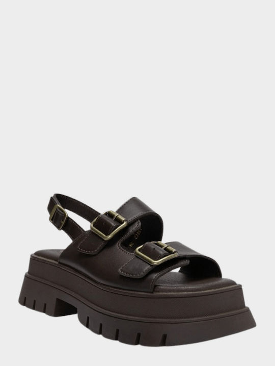 Women's Flat Sandals Flatforms Brown