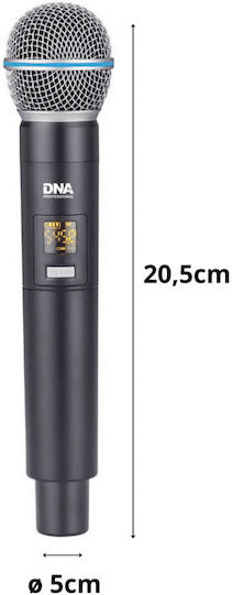 DNA Set dublu vocal de microfoane dinamice fără fir de mână pentru vocală