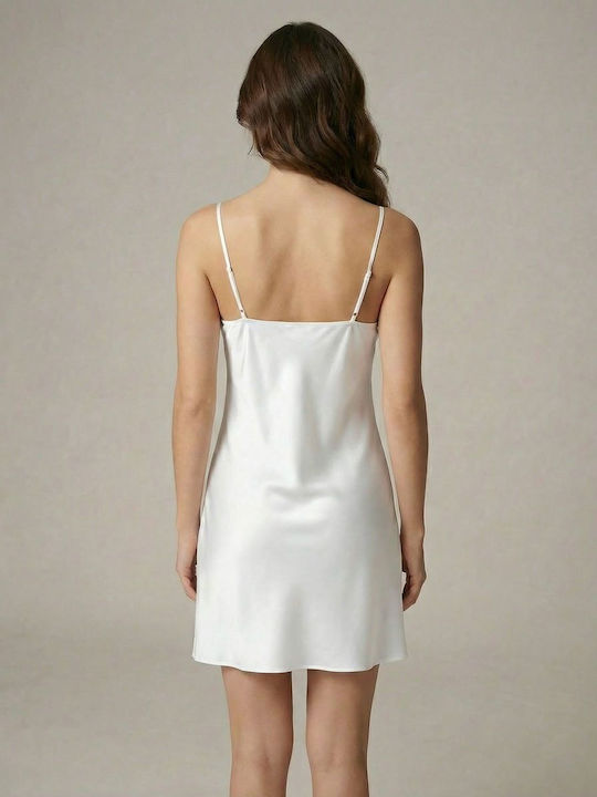 Milena by Paris Summer Bridal Women's Robe with Nightgown White