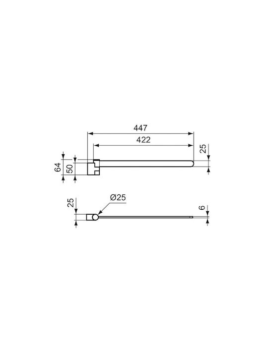 Ideal Standard Conca Επιτοίχια με Βίδες Ασημί