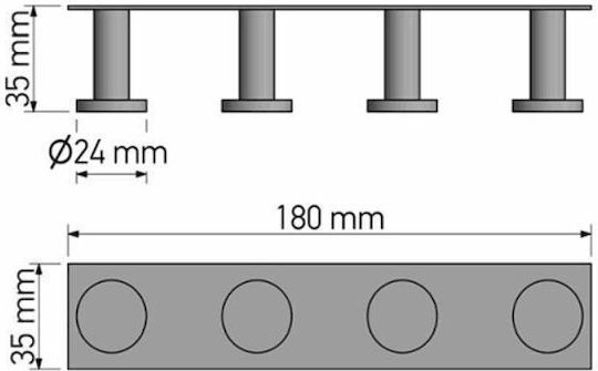 Sanco Silver Wall-Mounted Bathroom Hook With Screws