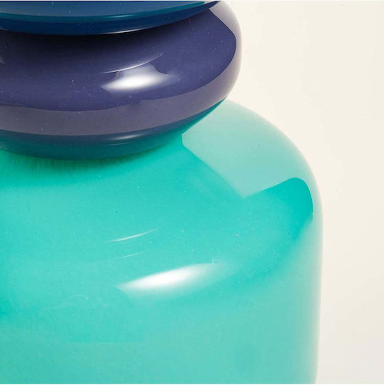 SteweHome Decorative Multicolour Glass Vase