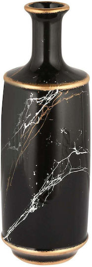 SteweHome Decorative Black Ceramic Vase