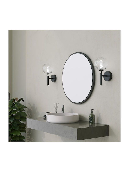 SteweHome SteweHome Rund Badezimmerspiegel aus Spanplatte 60x60cm Schwarze