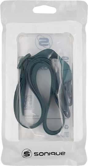 Silicone Case Strap Sonique Armor Clear Google Pixel 9 Pro 5g Dark Green