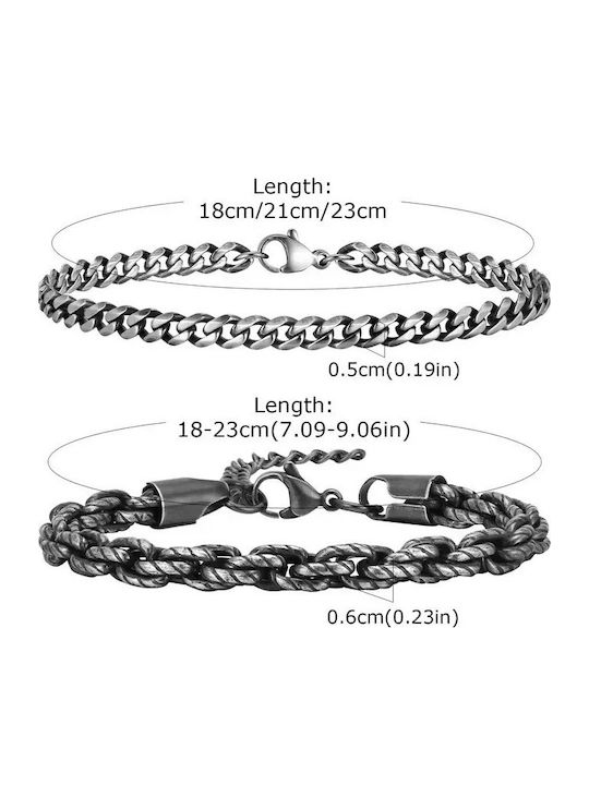 Männer Edelstahl Armbänder Set Männer Edelstahl Armbänder Set