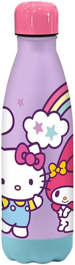 Sevenworld Geschenkset Trinkflasche 500 ml Kinder-Strandtuch Rosa Hello Kitty 140x70cm