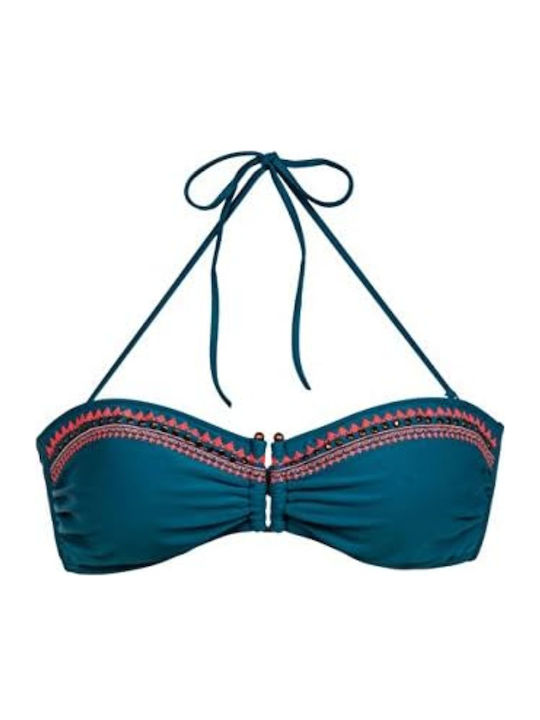 Trägerloses Bikinioberteil Blau