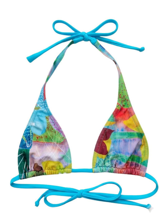 Bikini Τριγωνάκι Floral Μωβ