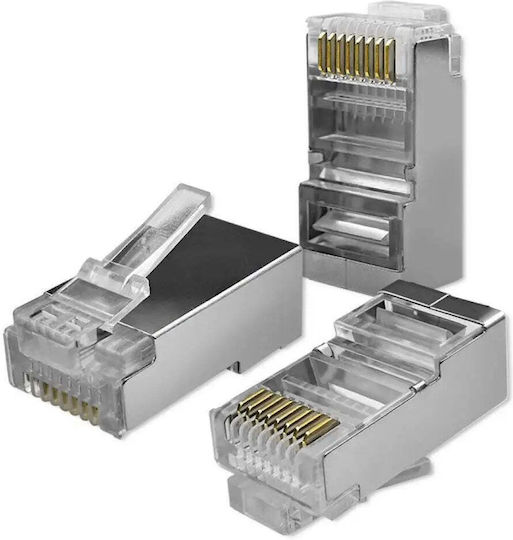 Qoltec RJ-45 Plug 100 pcs Gold 54554