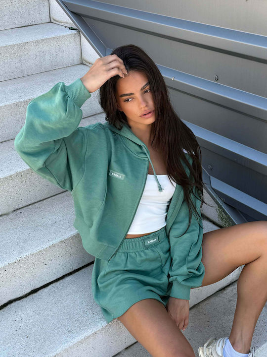 Дамски комплект с шорти Serene Green