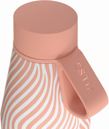 Estia Flow Save the Aegean Reciclabil Sticlă Termos Oțel inoxidabil Fără BPA 500ml Soft Ripple