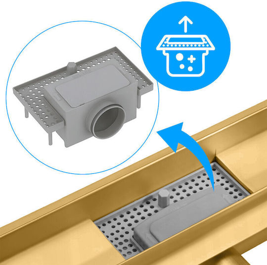 Hydrosan Сифон Душ с Изход 7.2мм и Размер 80x7см
