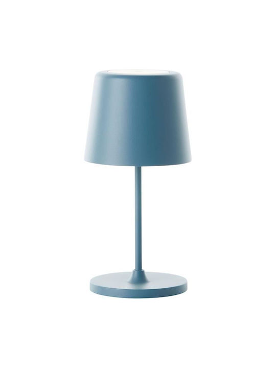 Brilliant Metal Lampă de masă LED cu Abajur Albastru și Bază