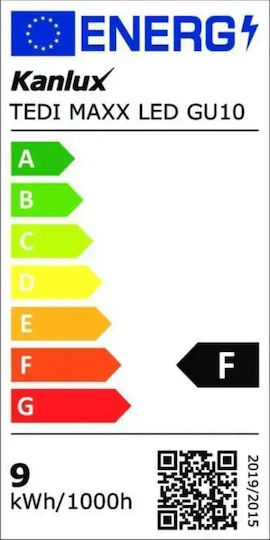 Kanlux Λάμπα LED 9W για Ντουί GU10 Φυσικό Λευκό 900lm