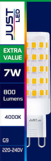Just LED LED Bulb 7W For G9 Socket Natural White 880lm