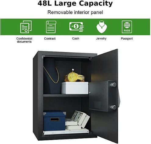Safewell Brandschutztresor Hotelsafe mit Digitalem Schloss M31xP35xH50cm Gewicht 16kg