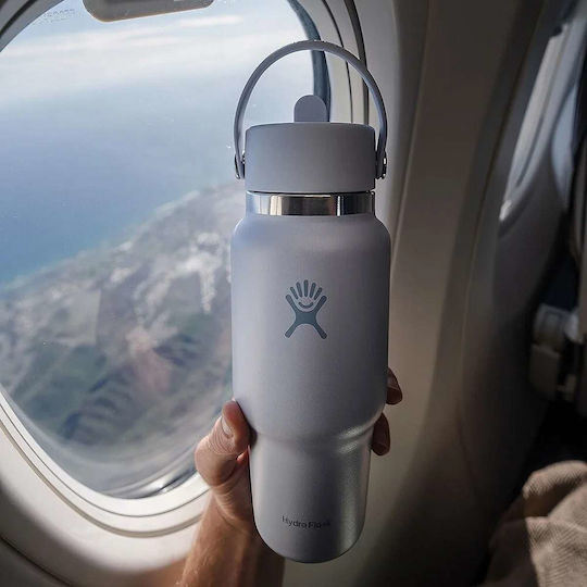 Hydro Flask Μπουκάλι Θερμός Ανοξείδωτο 710ml Flex Straw Cap Oat με Καλαμάκι
