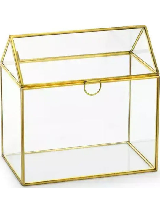 PartyDeco PartyDeco Hochzeitswunschbücher Gold Wunschbox