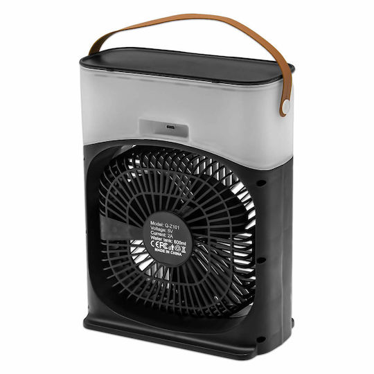 Andowl Desktop USB 5V 10W 3-Speed Mist Fan RGB Lighting Timer 200x108x258mm Black Q-Z101